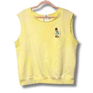 Disney Parks Daisy Duck Embroidered Sleeveless Sweatshirt Top – Women’s L Tank